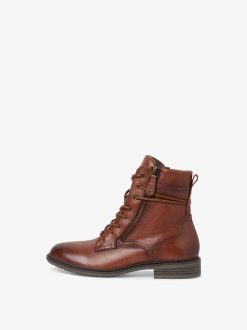 Tamaris Bottine En Cuir - Marron | Bottines