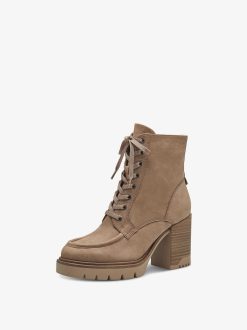 Tamaris Bottine En Cuir - Marron | Bottines