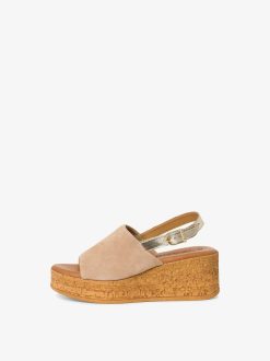 Tamaris Sandale A Talon - Beige | Des Sandales