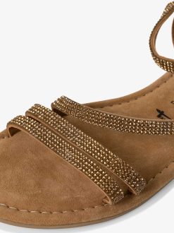 Tamaris Sandale En Cuir - Or | Des Sandales