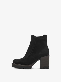 Tamaris Bottine En Cuir - Noir | Bottines