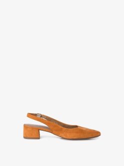 Tamaris Escarpins A Bride En Cuir - Orange | Pompes