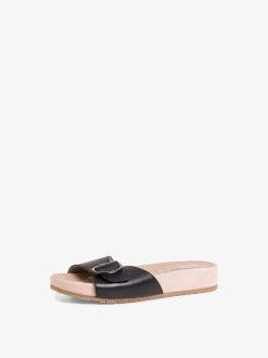 Tamaris Mule En Cuir - Noir | Mules