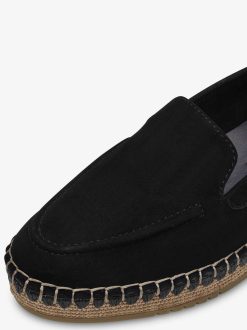 Tamaris Espadrille En Cuir - Noir | Chaussures Basses Et Pantoufles