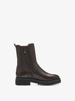 Tamaris Bottine Chelsea En Cuir - Vert | Bottines