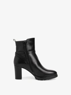 Tamaris Bottine En Cuir - Noir | Bottines