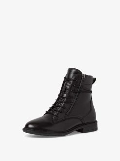 Tamaris Bottine En Cuir - Noir | Bottines