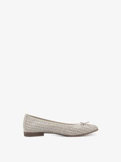 Tamaris Ballerine En Cuir - Beige | Ballerines