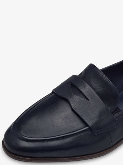 Tamaris Babouche En Cuir - Bleu | Chaussures Basses Et Pantoufles