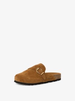 Tamaris Mule En Cuir - Marron | Mules