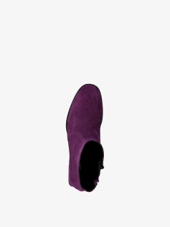 Tamaris Bottine En Cuir - Violet | Bottines