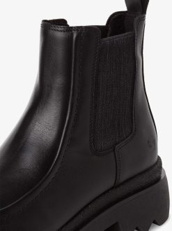 Tamaris Bottine Chelsea En Cuir - Noir | Bottines