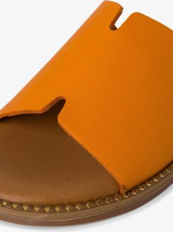 Tamaris Mule En Cuir - Orange | Mules