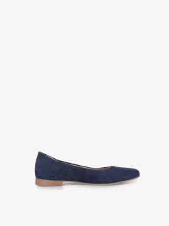 Tamaris Ballerine En Cuir - Bleu | Ballerines