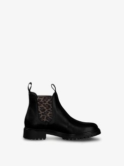 Tamaris Bottine Chelsea En Cuir - Noir | Bottines