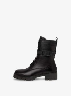 Tamaris Bottine En Cuir - Noir | Bottines