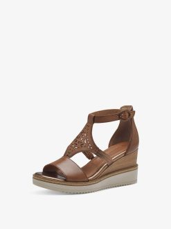 Tamaris Sandale A Talon - Marron | Des Sandales