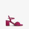 Tamaris Sandale A Talon En Cuir - Rose | Des Sandales