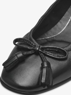 Tamaris Ballerine En Cuir - Noir | Ballerines