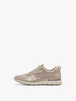 Tamaris Baskets En Cuir - Beige | Baskets