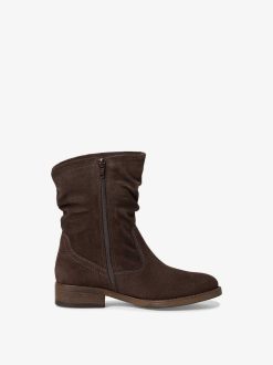 Tamaris Bottine En Cuir - Marron | Bottines