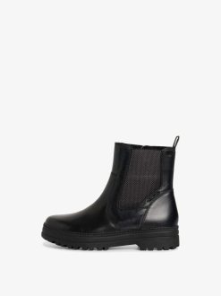 Tamaris Bottine En Cuir - Noir | Bottines