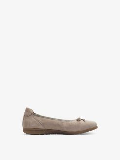 Tamaris Ballerine En Cuir - Gris | Ballerines