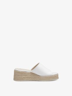 Tamaris Mule En Cuir - Blanc | Mules