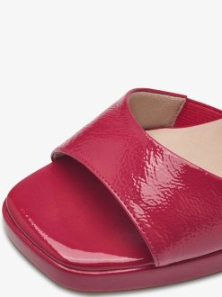 Tamaris Sandale A Talon En Cuir - Rose | Des Sandales