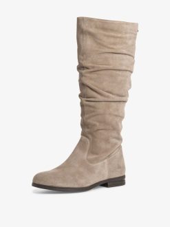 Tamaris Bottes En Cuir - Beige | Bottes