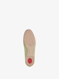 Tamaris Babouche En Cuir - Vert | Chaussures Basses Et Pantoufles