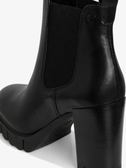 Tamaris Bottine Chelsea En Cuir - Noir | Bottines