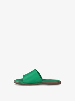 Tamaris Mule En Cuir - Vert | Mules