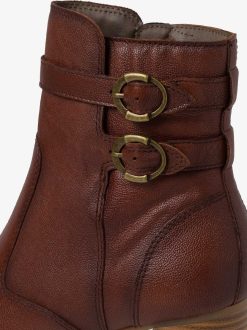 Tamaris Bottine En Cuir - Marron | Bottines