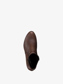 Tamaris Bottine En Cuir - Marron | Bottines