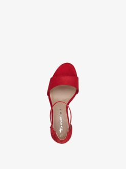 Tamaris Sandale A Talon - Rouge | Des Sandales