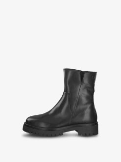 Tamaris Bottine En Cuir - Noir | Bottines