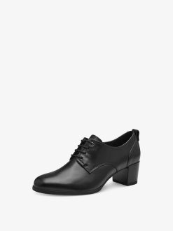 Tamaris Trotteur En Cuir - Noir | Chaussures Basses Et Pantoufles