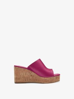 Tamaris Mule En Cuir - Rose | Mules