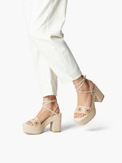 Tamaris Sandale A Talon - Beige | Des Sandales