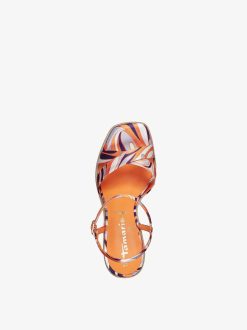 Tamaris Sandale A Talon - Orange | Des Sandales