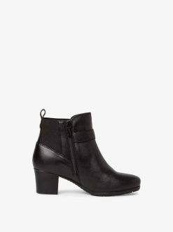 Tamaris Bottine En Cuir - Noir | Bottines