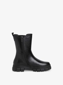 Tamaris Bottine Chelsea En Cuir - Noir | Bottines