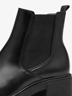 Tamaris Bottine Chelsea En Cuir - Noir | Bottines