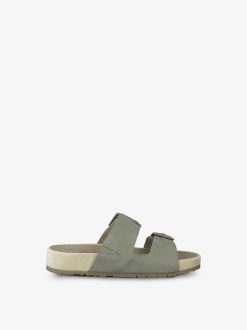 Tamaris Mule En Cuir - Vert | Mules