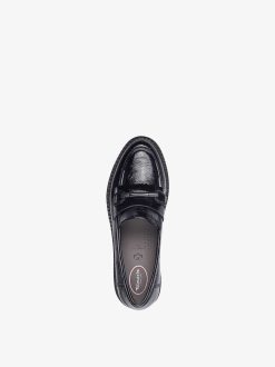 Tamaris Babouche En Cuir - Noir | Chaussures Basses Et Pantoufles