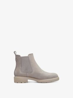 Tamaris Bottine Chelsea En Cuir - Beige | Bottines