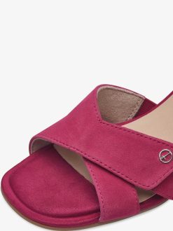 Tamaris Sandale A Talon En Cuir - Rose | Des Sandales