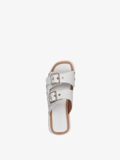 Tamaris Mule En Cuir - Blanc | Mules