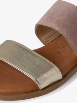 Tamaris Mule En Cuir - Beige | Mules